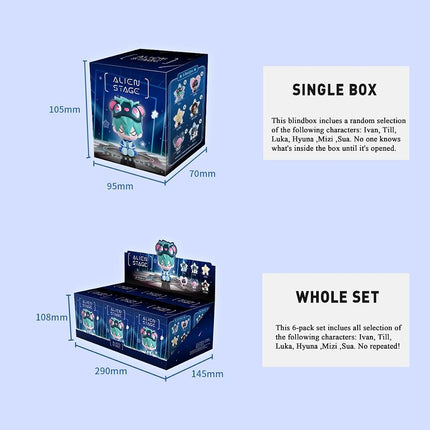 YJacuing Anime Alien Stage Free Stage Series Mystery Blind Box Figures, Officially Licensed Statues Toy, Ages 15+ (Single Box, Includes a Random Figure)