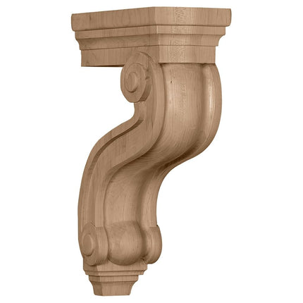 Ekena COR03X08X13HARW 3 7/8-Inch Width x 8-Inch Depth x 13-Inch Height Los Angeles Hollow Back Corbel - Rubber Wood
