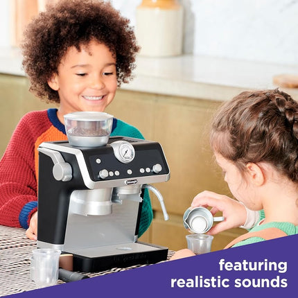 Casdon De'Longhi Toys. Barista Coffee Machine. Toy Kitchen Playset for Kids with Moving Parts, Realistic Sounds and Magic Coffee Reveal. for Children Aged 3+