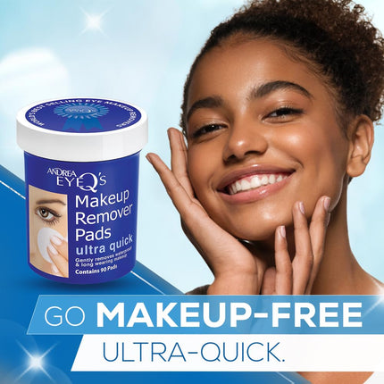 Andrea Eye Q's Ultra Quick Eye Makeup Remover Pads, 65-Count (Pack of 6)