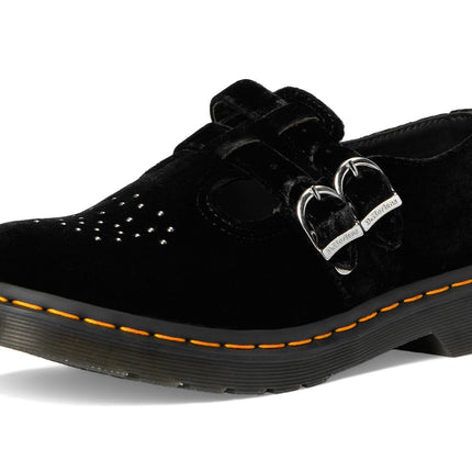 Dr. Martens Women's Vegan 8065 Mary Jane Flat, Black Velvet, 5