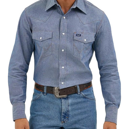 Wrangler Men's Cowboy Cut Western Long Sleeve Snap
