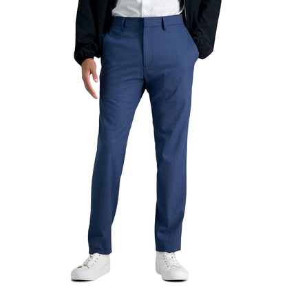 Kenneth Cole Reaction Men's Slim Fit Solid Performance Dress Pant, Chambray, 30W x 32L