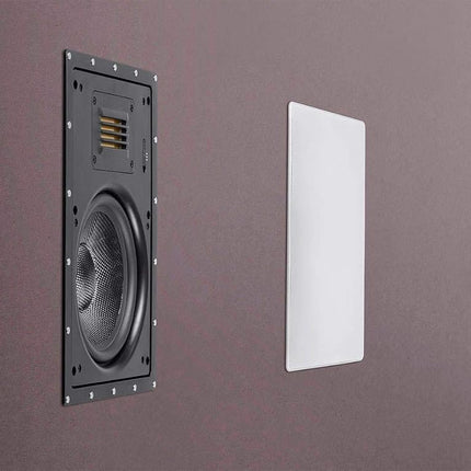 Monoprice 116334 Amber in-Wall Speakers 8-inch 2-Way Carbon Fiber with Ribbon Tweeter (Pair)
