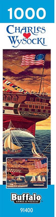 Buffalo Games - Charles Wyscki - Patriotic Harborview - 1000 Piece Jigsaw Puzzle for Adults - Challenging Puzzle Perfect for Game Nights - Finished Size is 26.75 x 19.75
