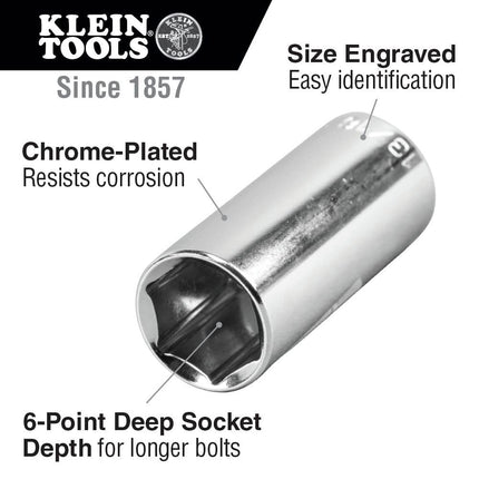 Klein 65508 20-Piece 3/8" Drive Socket Wrench Set