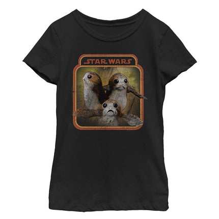 STAR WARS Girls' Big, Black // Porgs Trio, S