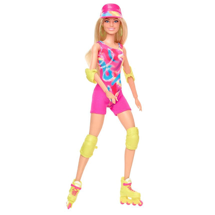 Barbie THE MOVIE, Margot Robbie as Barbie Doll, inLine Skating Outfit, iconic look from the film, neon skate gear, HRB04