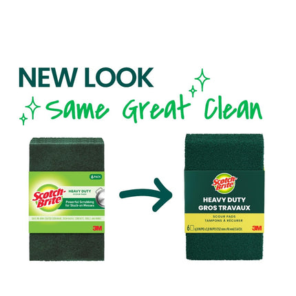 Scotch-Brite Heavy Duty, Scouring Kitchen and Dish, Cast Iron, Green, 30 Pads