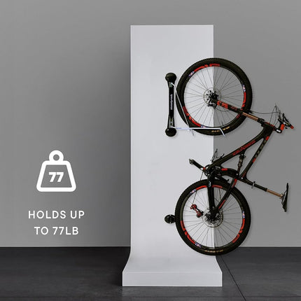 Steadyrack Bike Rack – Pivoting Mountain Bike Rack, Holds Up to 35 kg, Fits 24"-29" Wheels, 2.1"-2.8" Tyres, Foldable Wall Mount for Space-Saving Bicycle Storage - 2 Pack