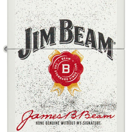 Zippo Jim Beam Rosette Design White Matte Pocket Lighter