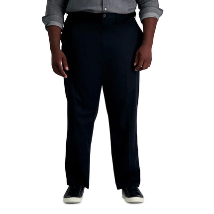 Haggar Men's Casual Trousers, Leather Colors, Blac