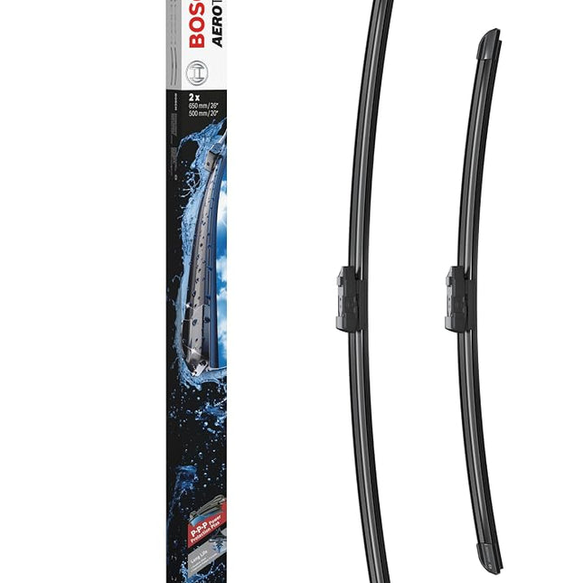 Bosch Wiper Blade Aerotwin A621S, Length: 650mm/500mm − Set of Front Wiper Blades - Only for Left-Hand Drive (EU)