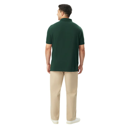 Polo de piqué de manga corta para niño French Toast, verde cazador, extragrande