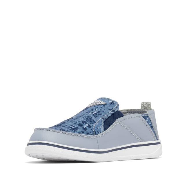 Columbia Unisex-Child Bahama PFG Boat Shoe, Tradewinds Grey/Collegiate Navy, 2 Big Kid
