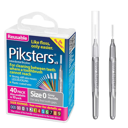 Piksters Interdental Brushes, 40 pk, Size 0, Inter