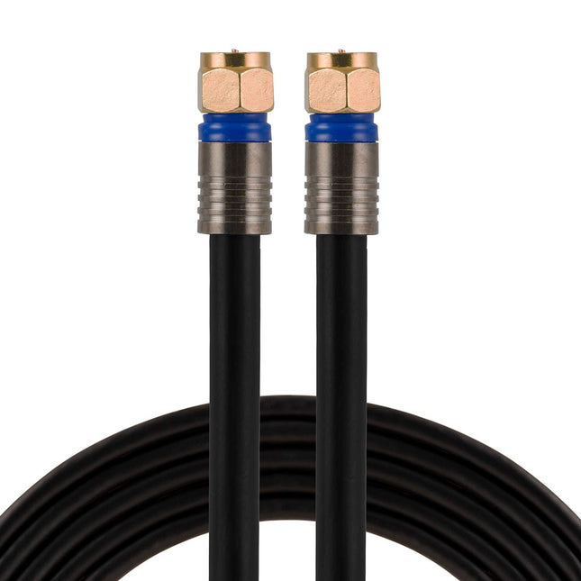 GE RG6 Coaxial Cable, 100 ft. F-Type Connectors, Q
