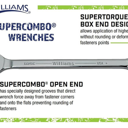 Williams 1207MSC Super Combo Combination Wrench, 7 Millimeter