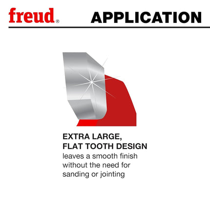 Freud 10 In. 24 Tooth Heavy Duty Rip Blade with 5/8 In. Arbor and Silver Ice Coating (LM72M010)