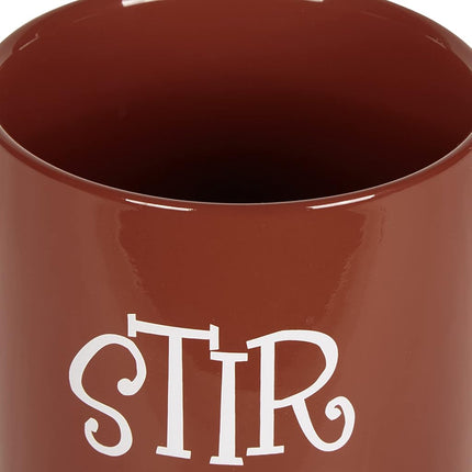 DII Kitchen Accessories Retro Collection Ceramics, Utensil Holder, Cinnamon