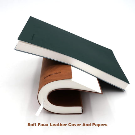 BenOpinion Large Blank Notebook Journal for Writing Drawing, Soft Faux Leather Cover, 100GSM Papers, 320 Pages, A4 8.4x11.4 inches Sketch Book(Brown, Plain)