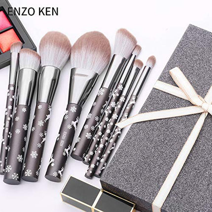 ENZO KEN Natural Goat Hair Makeup Brush Set Professional, Snowflake Cosmetic Brushes Makeup Set, Natural Makeup Brushes, Natural Bristle Makeup Brushes, Natural Hair Makeup Brushes Set Professional.