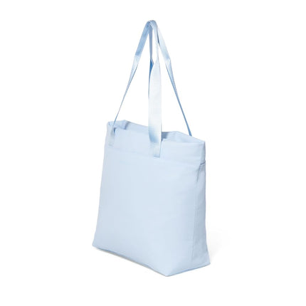 Baggallini Swift Tote Bag for Women - Lightweight 12x16 Nylon Zipped Travel Carry On Bag w/Luggage Sleeve, B-lite Ice Blue