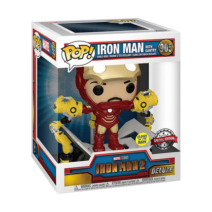 MARVEL COMICS POP IRON MAN 2 IRON MAN MKIV W/GANTRY PX GID DLX VIN FIG