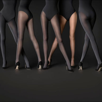 FALKE Women's Pure Matt 100 DEN W TI Opaque Plain 1 Pair Tights, Black (Black 3009), M