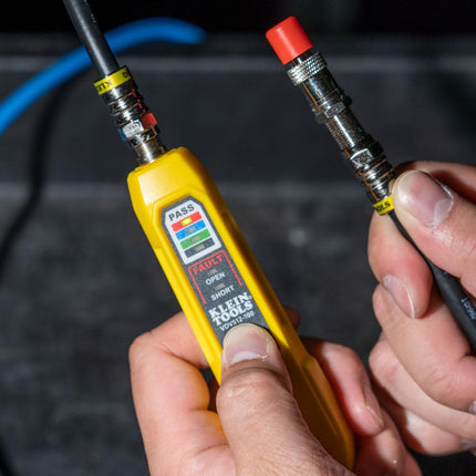 Klein Tools VDV002-820 Coax Push-On Connector VDV Kit, Includes The Tools Needed to Prepare, Connect and Test Coax Cables