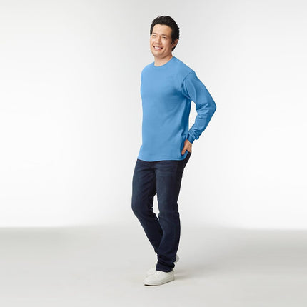 Gildan Unisex's Ultra Cotton Long Sleeve T-Shirt, Style G2400, Multipack, Carolina Blue (3-Pack), XL (Pack of 3)
