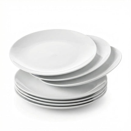 Corelle Frost White Lunch Plate Set for 6 | 8.5 Inch Eco-Friendly, Round Lunch or Dinner Plates are Dishwasher Safe | Triple Layer Glass is Lightweight, Stackable, and Break and Chip Resistant