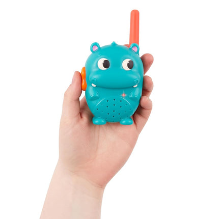 B. toys Hippo & Monkey Walkie-Talkies, 2-Pack Press-to-Talk Set, Activity