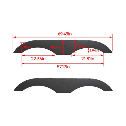 ECOTRIC RV Fender Skirt Replacement Tandem Trailer for RVs Campers and