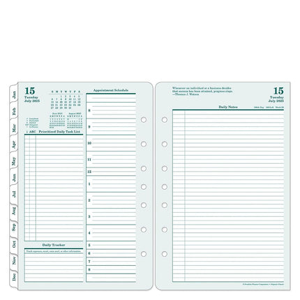 FranklinCovey - Original Two Page Per Day Ring-Bou