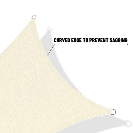 SUNNY GUARD 10' x 10' Rectangle Shade Sail 95% UV Block Outdoor Canopy