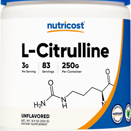 Nutricost Pure L-Citrulline (Base) Powder 250 Gram