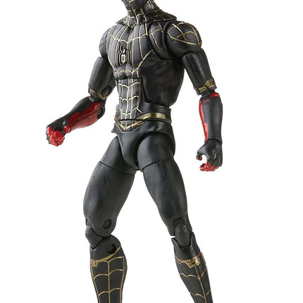 Marvel Legends Series Black & Gold Suit Spider-Man 15cm Collectible Action Figure Toy, 2 Accessories and 1 Build-A-Figure Part(s)