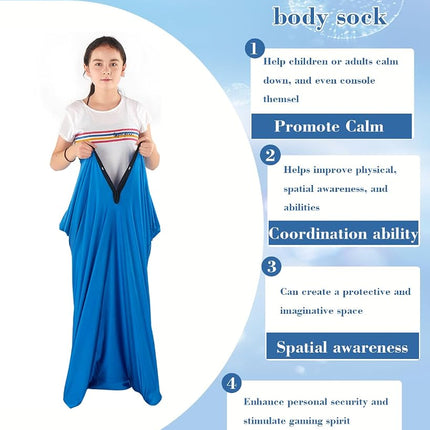 Sensory Sox Body Socks - Full-Body Wrap to Relieve Stress for Individuals - Deep Pressure Simulation Body Blanket Great for Dynamic Movement