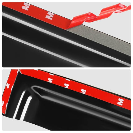 DNA MOTORING Set of 4 Tape-On Carbon Fiber Pattern Styling Window Visor Deflector Rain/Sun Guard Compatible with Audi A4 / S4 2002-2008, RS4 2007-2008, WVS-T2-0180-CF