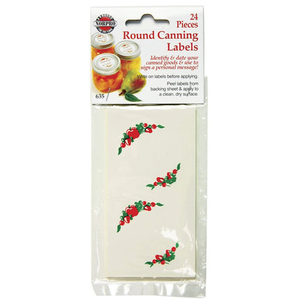 Norpro 2 Round Canning Labels, White
