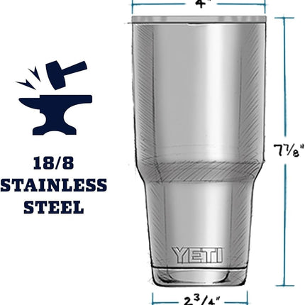 YETI Rambler Tumbler, 30 oz, Stainless Steel, Vacuum Insulated with MagSlider Lid, High Desert Clay