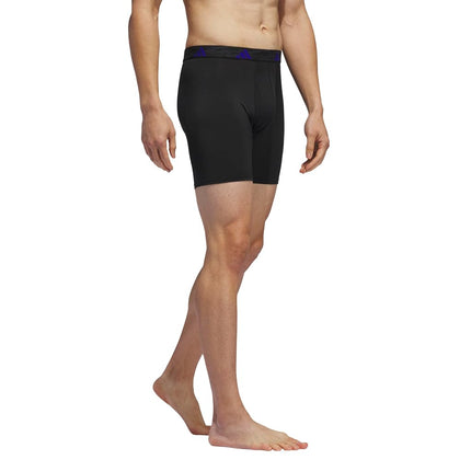 adidas Men's Microfiber 3-Pack Boxer Brief, Black/Team Royal Blue/Better Scarlet, XXL