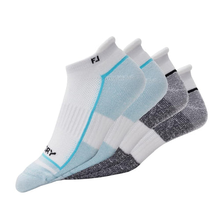 FootJoy Men's ProDry Roll Tab Socks, White/Light B