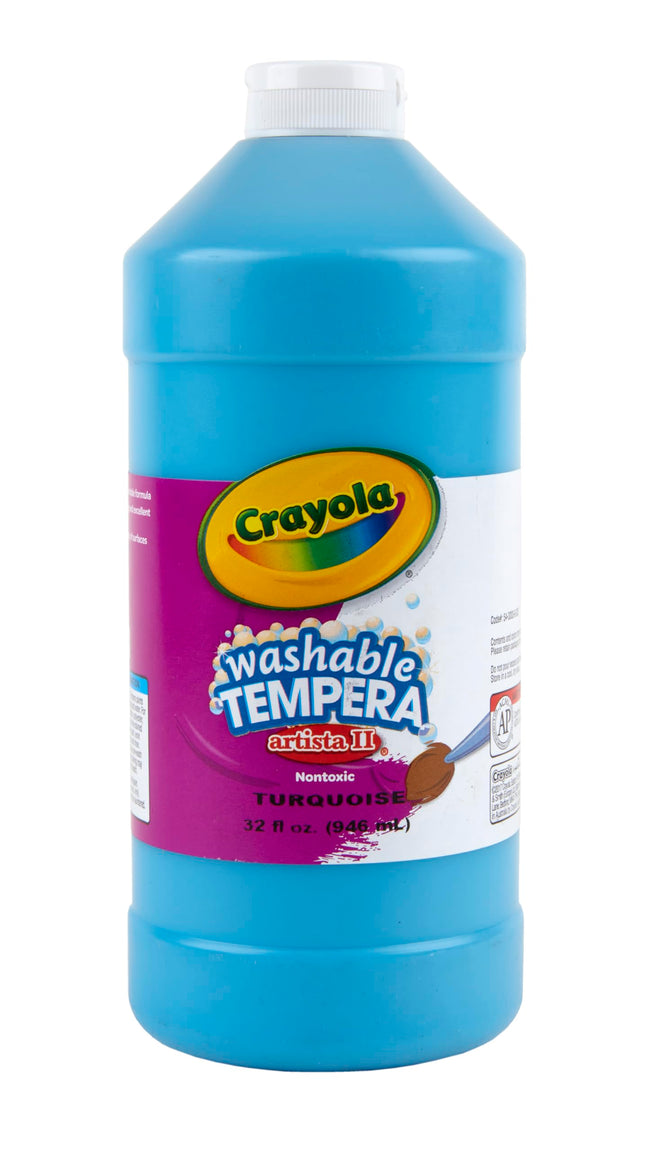 Crayola Washable Tempera Paint For Kids, Turquoise