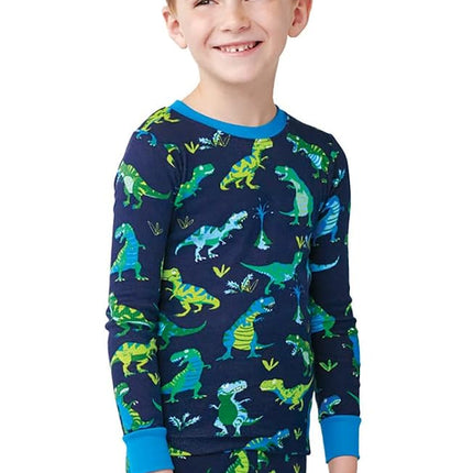 Pyjama à manches longues en coton biologique pour garçon Hatley, Sharptooth Rex, 3 ans