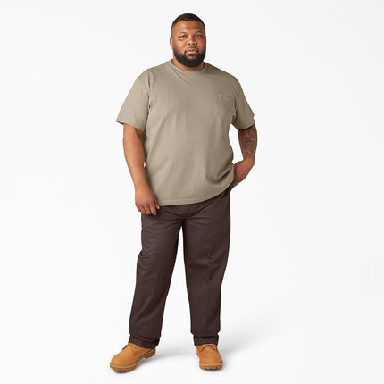 Dickies Men's Short Sleeve Heavyweight Crew Neck Pocket T-Shirt, Desert Sand, Large