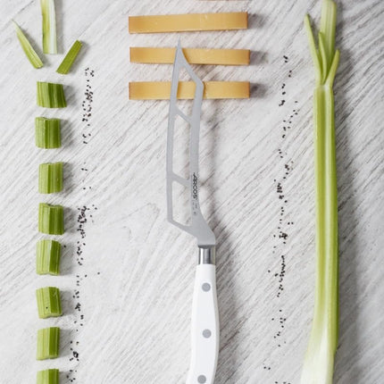 Arcos, AA8Riviera Blanc 232824 Cheese Knife - Blade Made of Nitrum Forged Stainless Steel 145 mm - Handle Polyoxymethylene (POM) Colour White, 18.13 x 5 x 5 cm