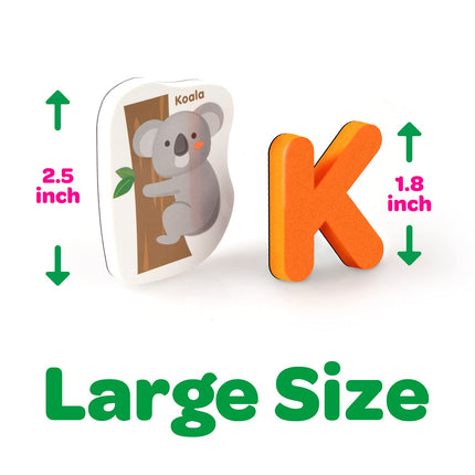 Crayola ABC Matching Magnet Set for Kids � Alphabetical Letter for Toddlers � Comes with Magnetic Animal Toys for Extra Learning � Classroom and Home Education Spelling Learning Set � Animal Party