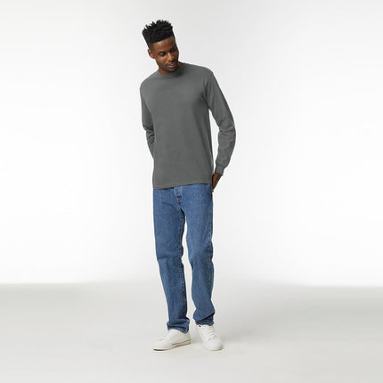 Gildan Unisex-Adult Ultra Cotton Long Sleeve T-Shirt, Style G2400, Multipack, Charcoal (3-Pack), L